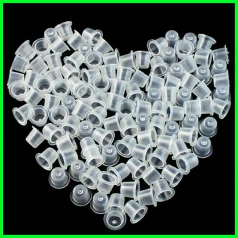 100/200/300PC tappi per tatuaggio trasparenti usa e getta tazze per inchiostro trucco pigmenti tappi per inchiostro tazze grandi medie di piccole dimensioni
