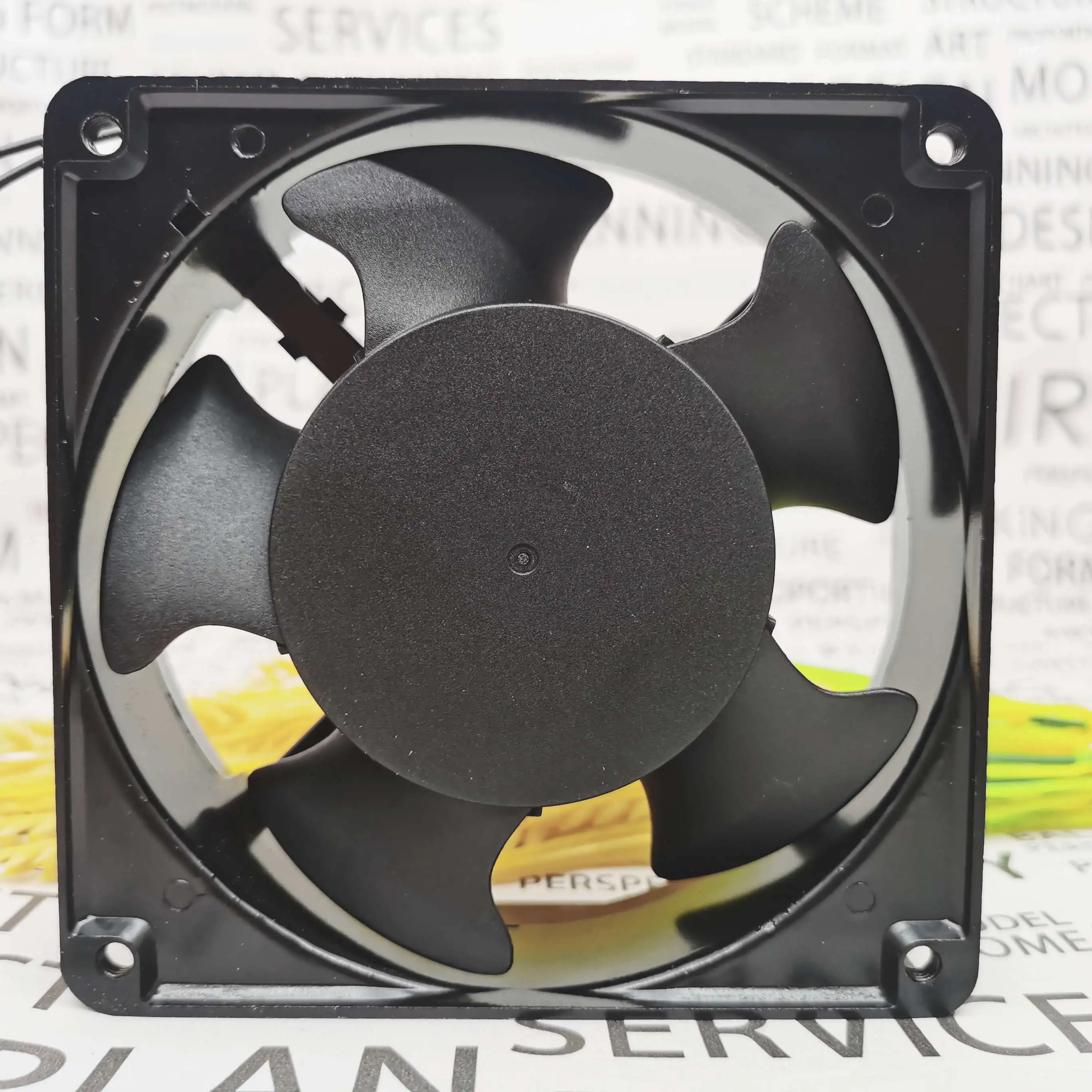 ZHENDAFAN ZD1238A2HS AC 220V 0.14A 2-Wire 120x120x38mm Server Cooling Fan