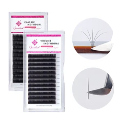 Genielash Russian volume eyelash extensions 0.05/0.07/0.10 individual eyelashes for professionals lash extensions