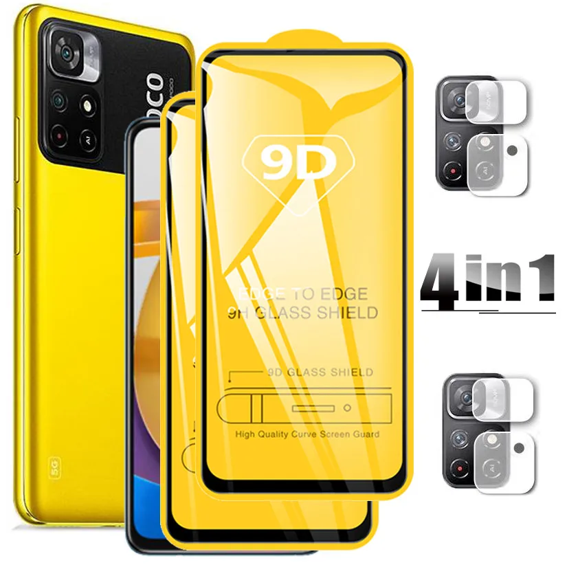 

POCOM4,9HD Glass Film POCO M4 PRO 5G Glass & Lens & Case For Xiaomi Poco X3 Pro X 3 NFC F3 F2 M3 Screen Protector POCO M4Pro