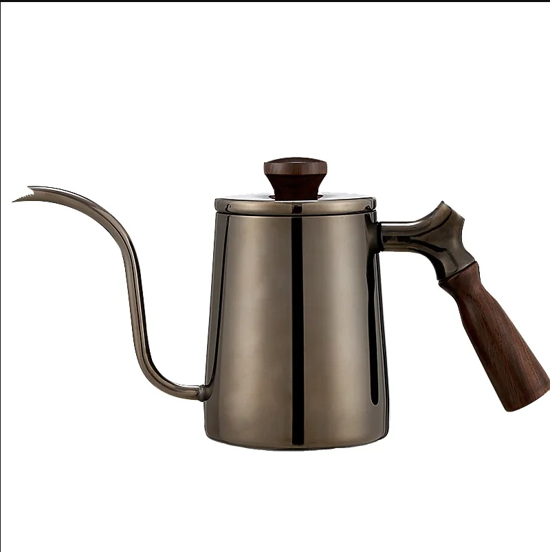 1pc 700ml Shark mouth Style Tea and Coffee Drip Kettle pot stainless steel gooseneck spout Kettle hot water