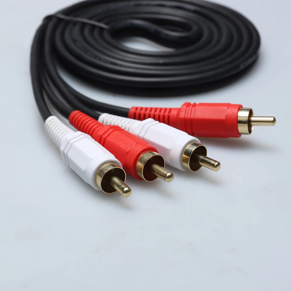 PCER 2RCA a 2 RCA Maschio a Maschio Cavo Audio Gold-Plated RCA Audio Cavo 1.5m 3m 5m per il Teatro Domestico DVD TV CD Amplificatore Cassa di Risonanza