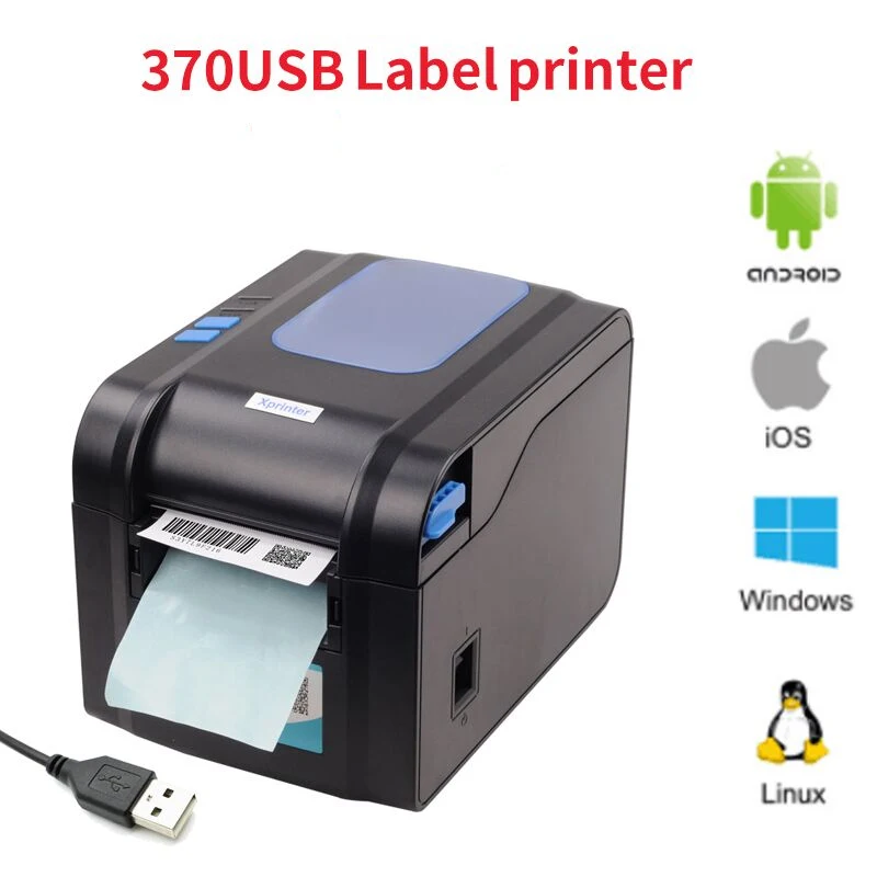 Xprinter 80mm Thermal Label Printer 127mm/s 2,3Inches USB Port for Windows/IOS/Android