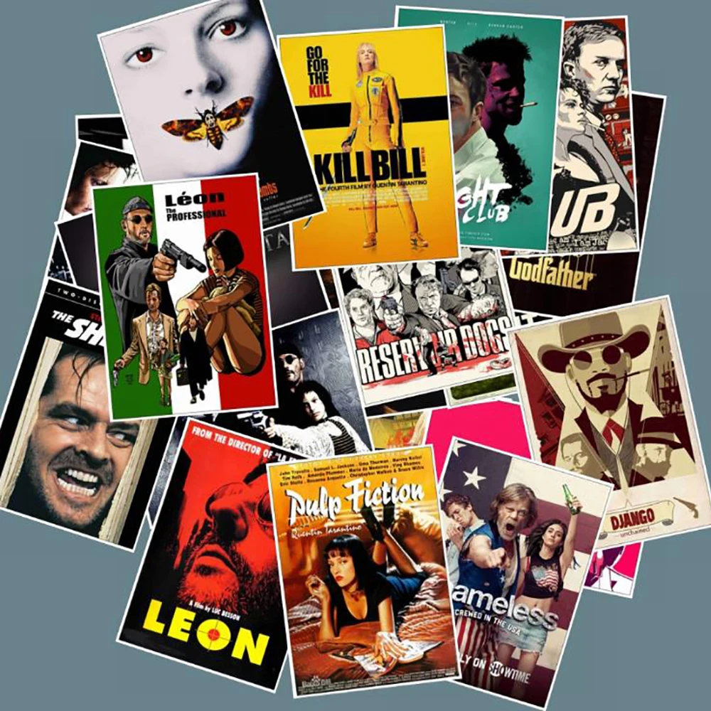 10/25PCS Classic Movie Poster Stickers Motorcycle Travel Luggage Guitar Fridge Laptop Waterproof Joke Kid Toy Stickers Decal