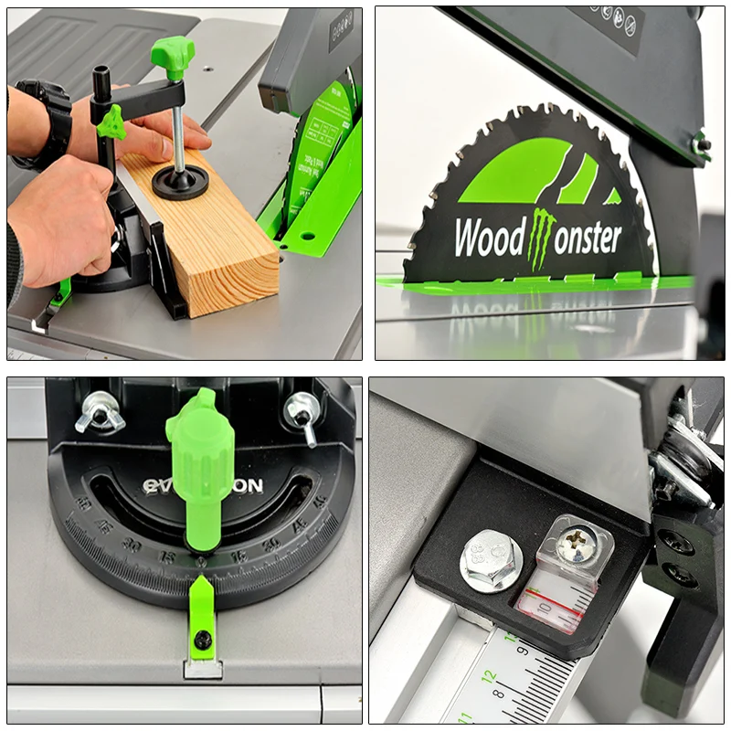 10 Polegada carpintaria multifunctionaltable viu corte machinecutting placa de ferro plástico perfil alumínio viu mitra serra ferramenta elétrica