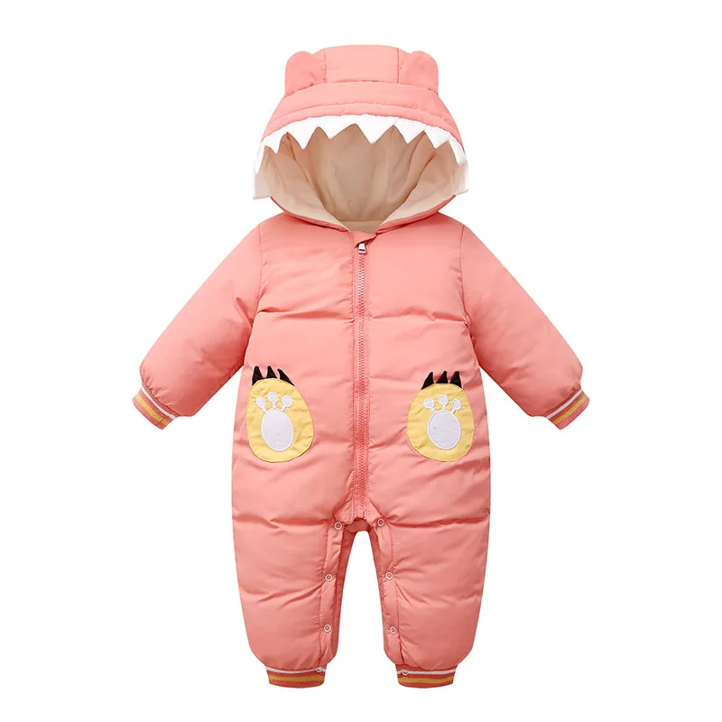 Overalls Baby Clothes Winter Plus velvet New born Infant Boys Girls Warm Thick Jumpsuit Hooded Outfits Snowsuit Coat Kids Romper