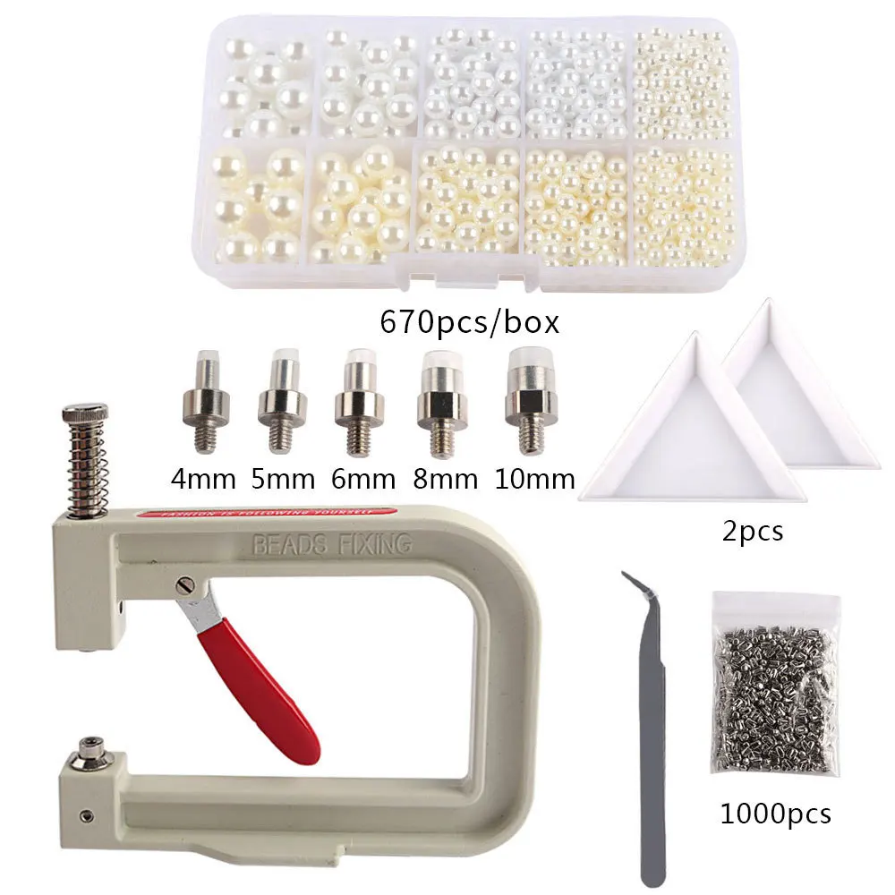 Pearl Setting Machine Riveter Of Beads Fixing Machine For Decoration Clothes DIY Craft Accessories Supplies Pearl Fixed Tool Kit