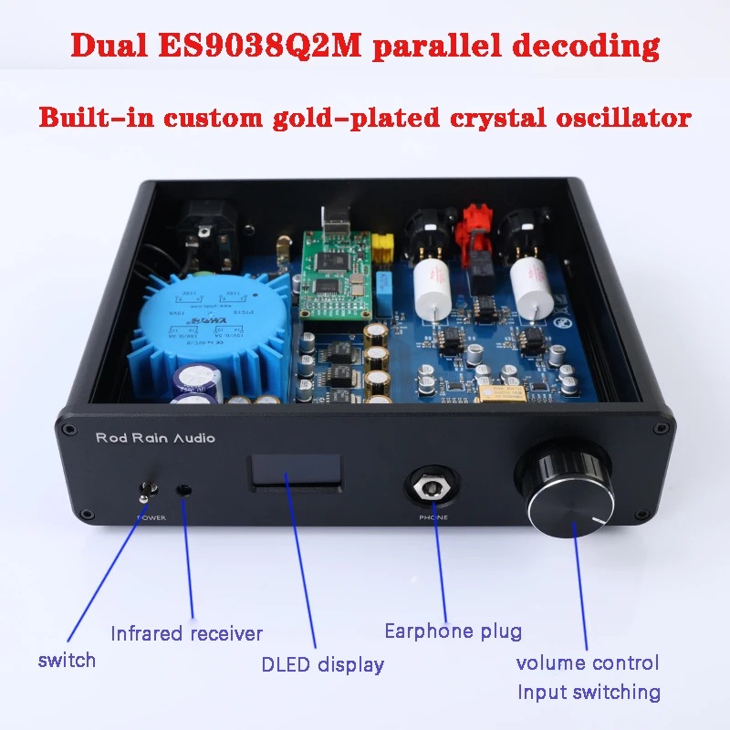 

Bangyu DA10 dual-core ES9038 DSD512 Bluetooth 5.1 decoder DAC headphone amplifier LDAC