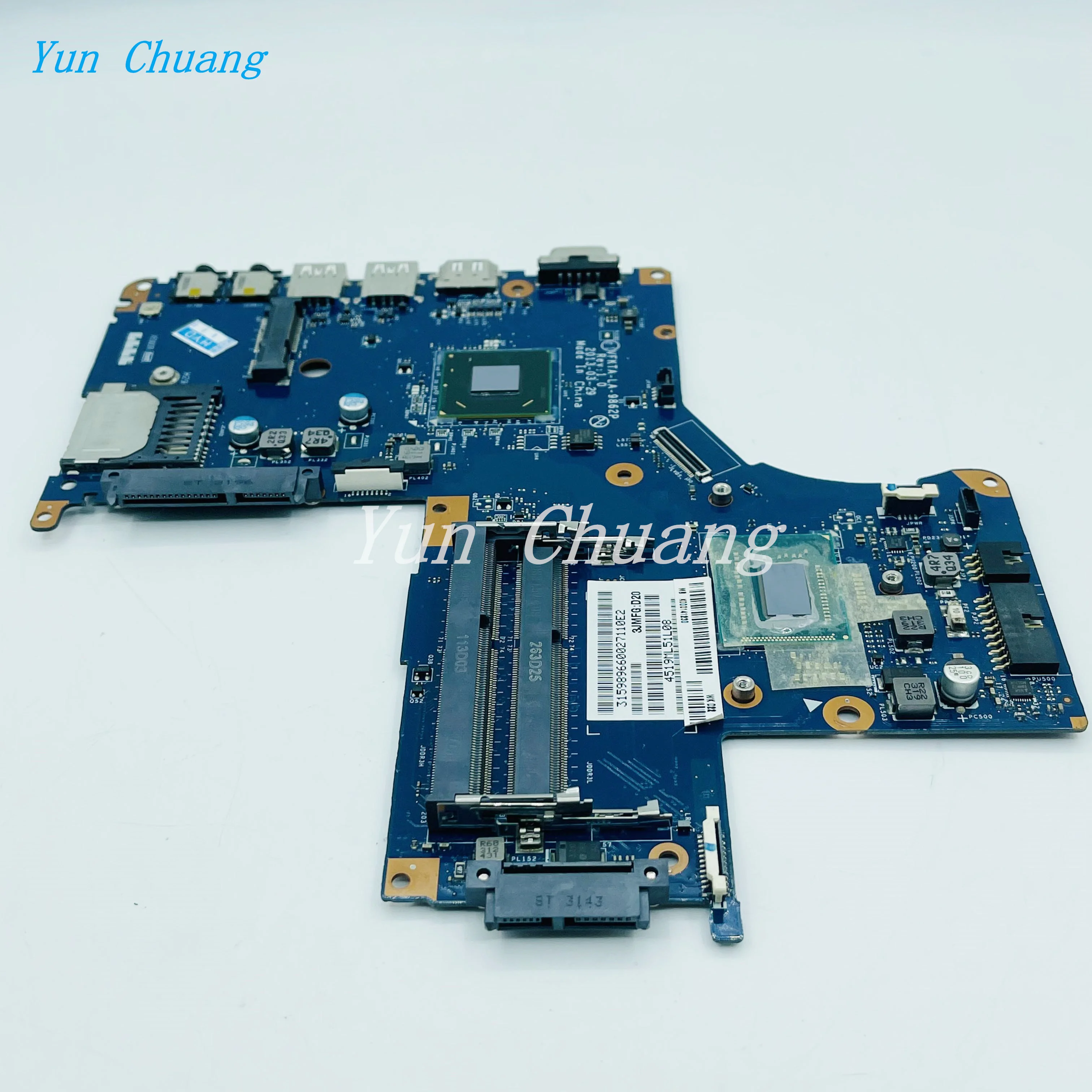 Imagem -06 - Mainboard para Toshiba Satellite S40t-a Placa-mãe do Portátil com I33227u Cpu Slj8e Ddr3 100 Teste ok K000141230 La-9862p