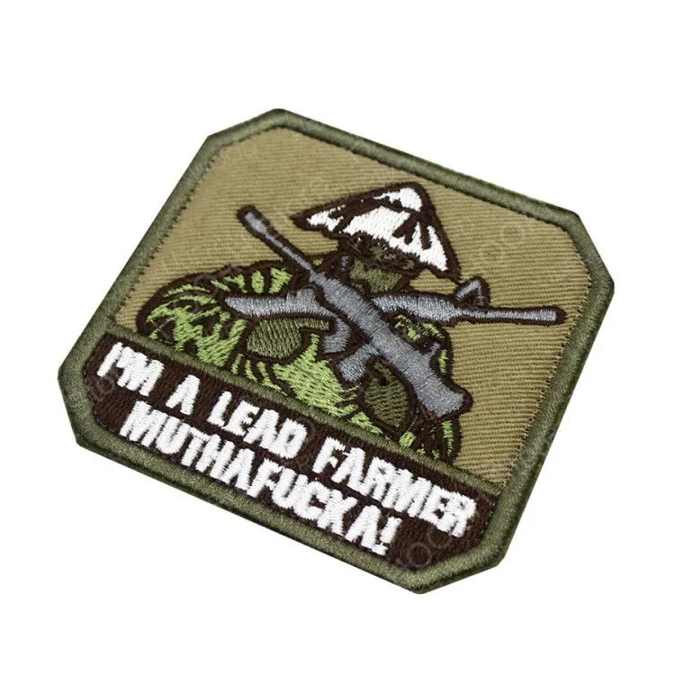 I\'M A LEAD FARMER patch USA Tactical Military Combat Army  FUNNY Patch WHAT WOULD JESUS SHOOT? WWJS US ARMY