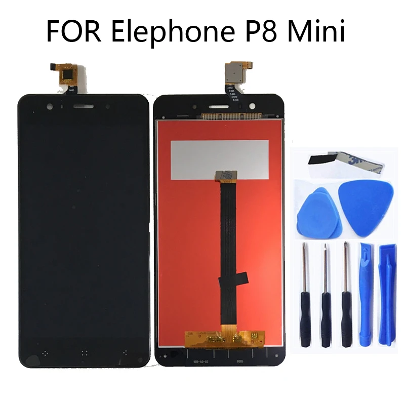 

For Elephone P8 Mini 5" LCD Display + Touch Screen Tablet Screen for Elephone P8 Mini LCD Monitor Repair Kit + Free shipping
