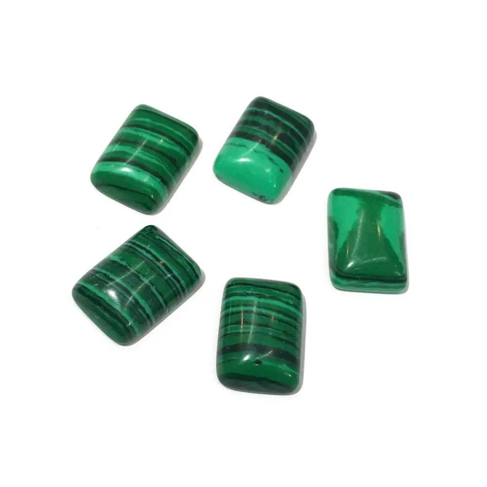 Natural Semi Precious Stone Face Rectangle For DIY Ring Making Package Sale 5 / pack