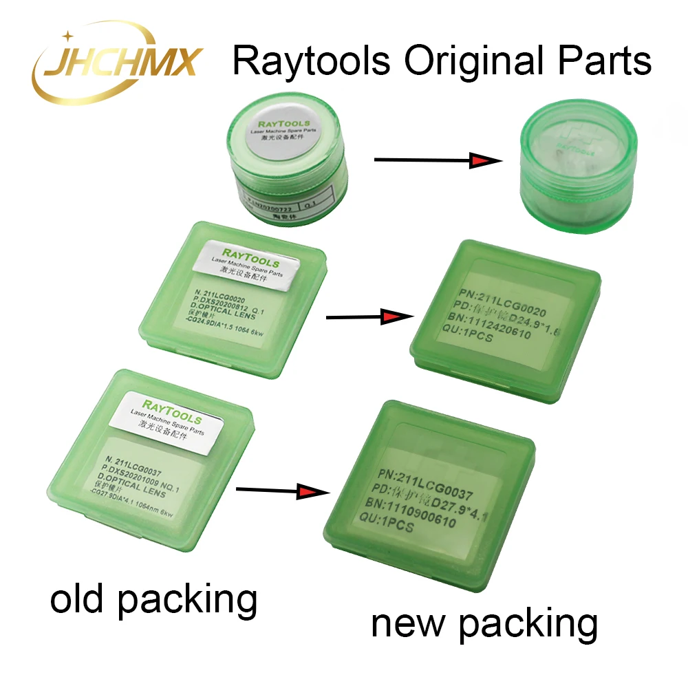 JHCHMX lente protectora Original Raytools para ventanas 27,9*4,1mm 24,9*1,5mm soporte cerámico láser para Raytools BM109 BM114S BT240S