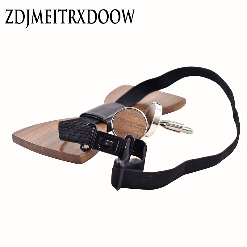 ZDJMEITRXDOOW 2024 New design Wood Bow Ties for Mens Wedding fissur Wooden Bow Tie Butterfly Shape Bowknots Gravatas Slim Cravat