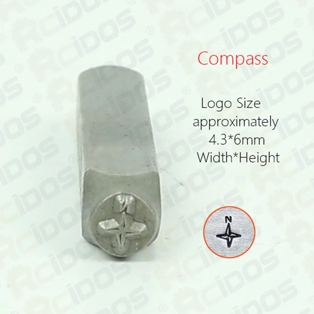 BateRpak Anchor/Compass/Ouroboros Design Metal Jewelry Stamps,DIY Bracelet/jewelry steel stamp,6MM