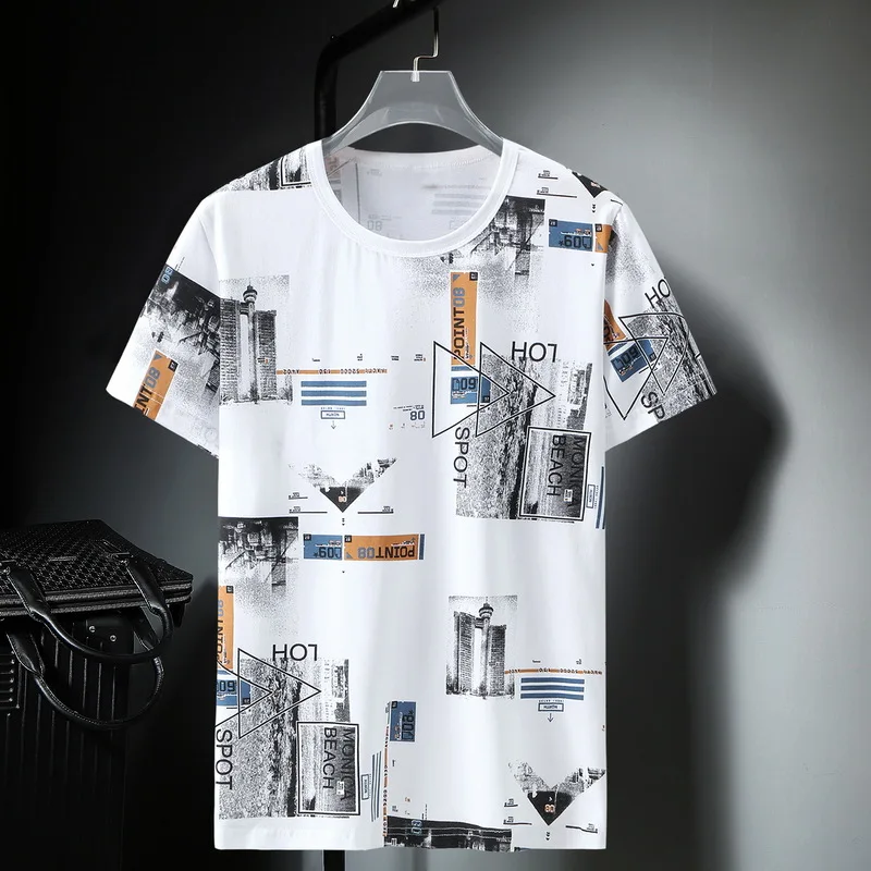 Harajuku Baggy T-shirt Men Streetwear Graffiti Print Tops Tees Summer Short Sleeve Tshirts Plus Size 10XL Male Casual HA166