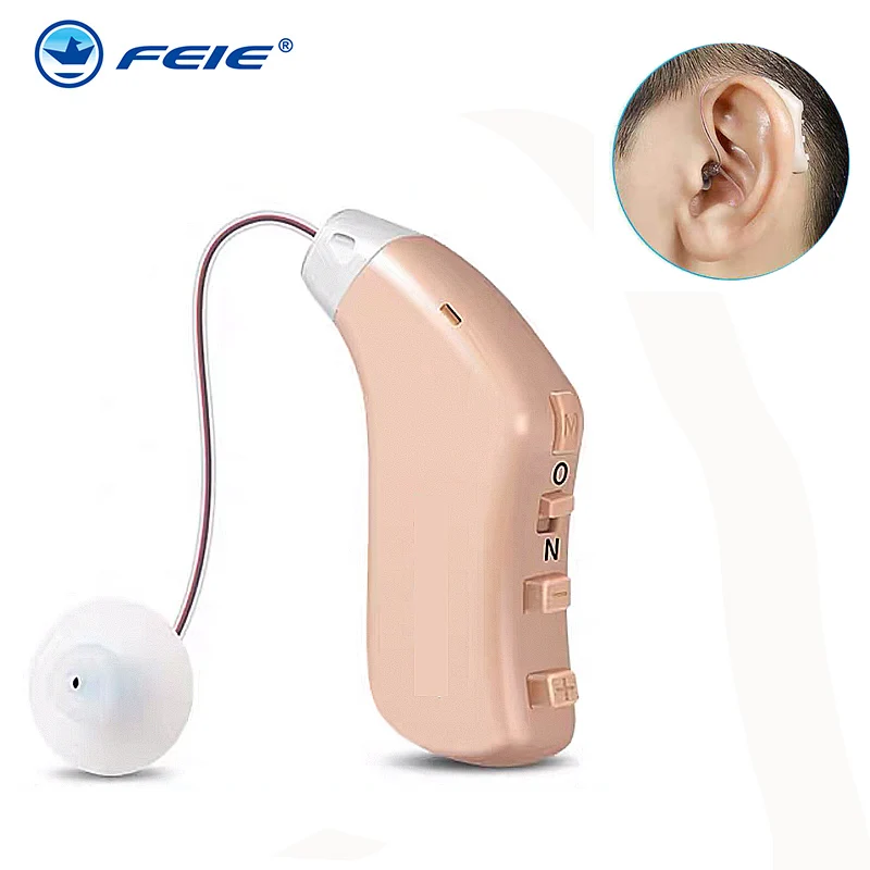 2023 NEW Mini Rechargeable 16-Channel BTE Adjustable Tone Sound Amplifier Portable Deaf Elderly Digital Hearing Aid Headphones