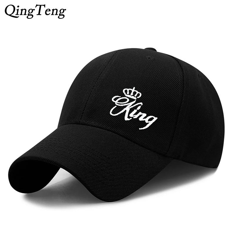 High Quality King Queen Baseball Cap Embroidery Letter Snapback Caps Couple Lover Hip Hop Gorras Casual Men Women Casquette