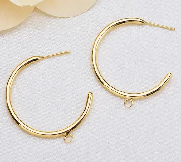 

New unique favorite pearl store Earrings Round Hook gold silver needle with hanging hand ornaments DIY Jewelry