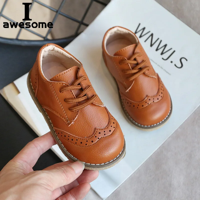 2024 New Spring Autumn Children Leather Shoes for Boys Girls Casual Shoes Kids Soft Bottom Casual Outdoor Shoes Baby Sneakers