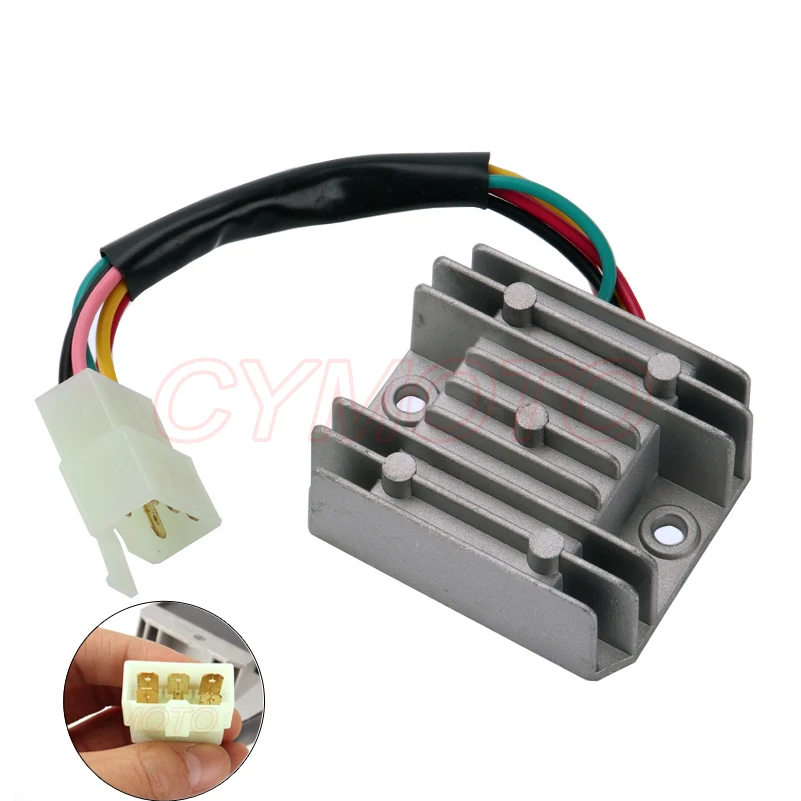 Rectificador regulador de voltaje de 5 cables para motocicleta, 5 pines FXD ZJ 12V GY6 scooter ATV 50cc 125cc 150cc, nuevo
