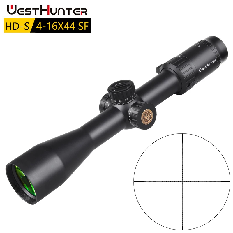 

WESTHUNTER HD-S 4-16X44 SF Riflescope Mil Dot Hunting Scope Turret Lock Reset Side Parallax Tactical Optical Sights for Shooting