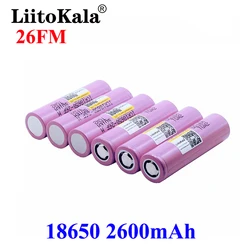 LiitoKala 3.7V 18650 2600mAh akumulatory akumulator ICR18650-26FM akumulator litowy do akumulatorów latarki