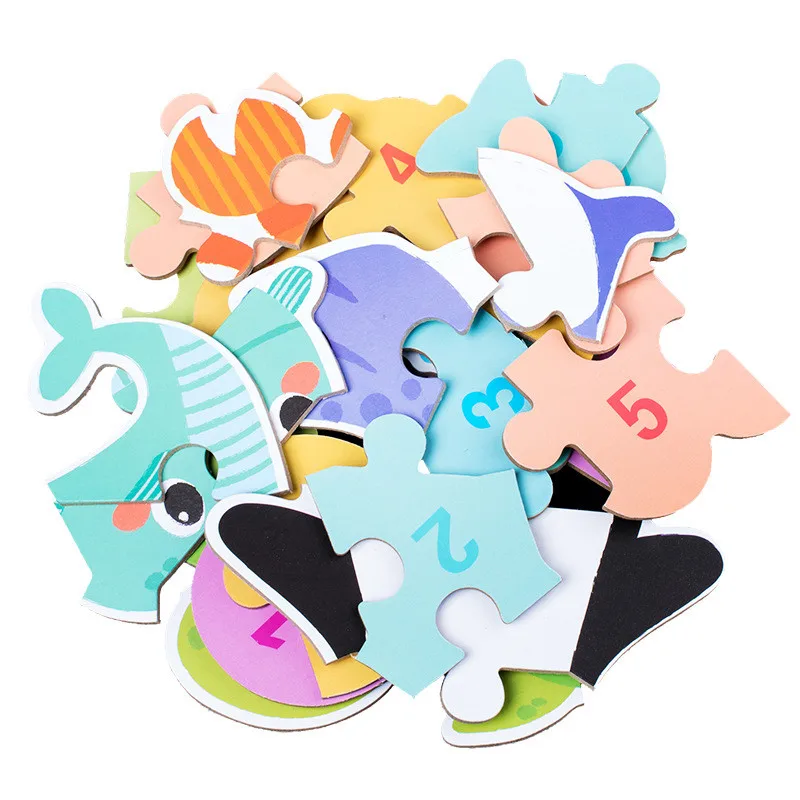 Baby Puzzle Toys Games Iron Box Cartoon 3D Animals Wooden Puzzle For Children Montessori Early Educational Toys Gifts For Kids - Image 3