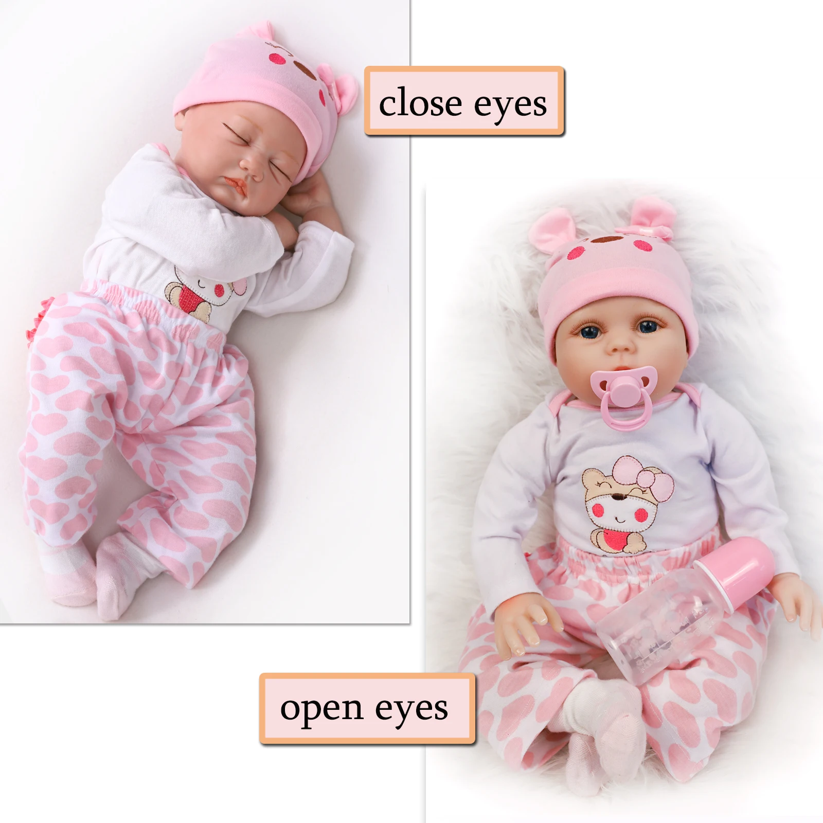 Realistic Reborn Dolls 55 Cm Silicone Simulation Babies Face Girl Doll Fashion Handmade Kid Birthday Gift Muñecas Bebe Juguetes