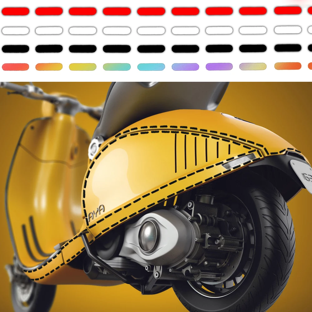 

Reflective Motorcycle Sticker DIY Tape Roll Strip Decoration Accessories Car Decal for Vespa PIAGGIO GTS GTV LXV LT PX 250 300ie