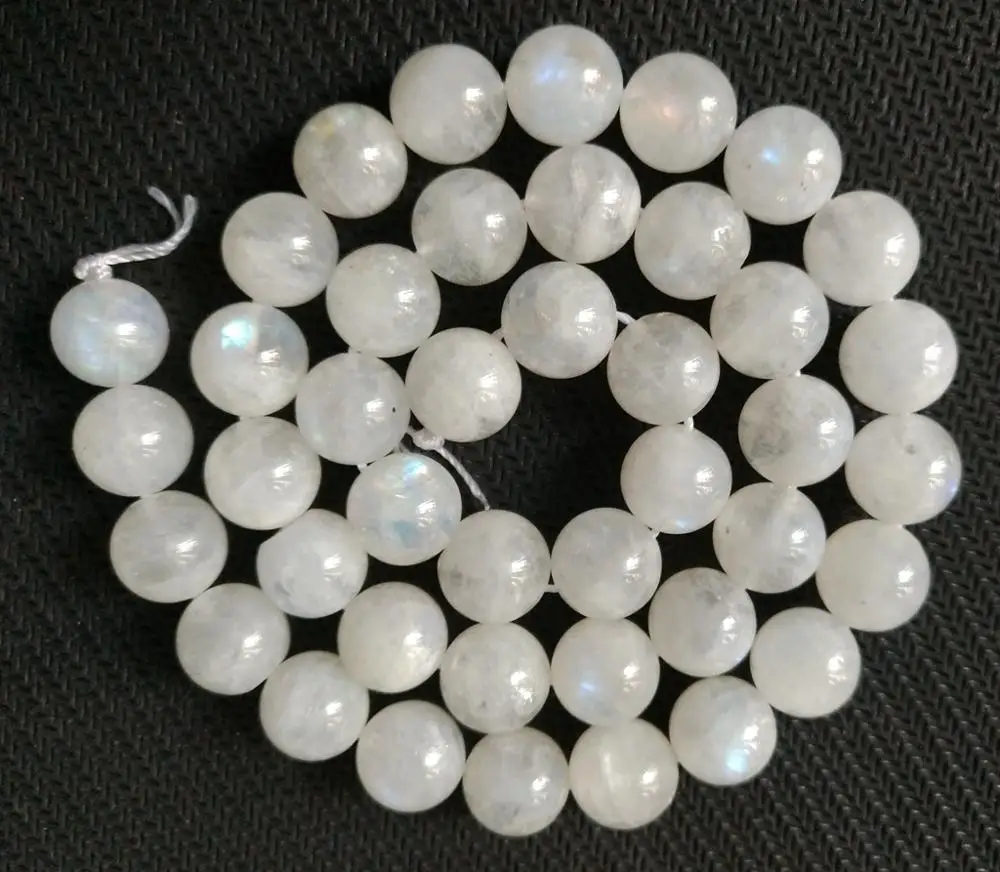 Genuine Moonstone Bead,Rainbow Moon stone 4mm 6mm 7mm 8mm 9mm 10mm 12mm Round Gem stone beads for jewelry making 15.5'/strand