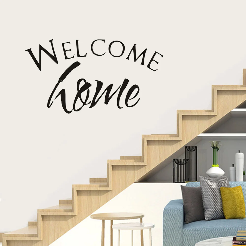 

Welcome Home Sticker Personality PVC Removable Waterproof Vinyl Wall Stickers Decor Decals Home Decor Wallpaper