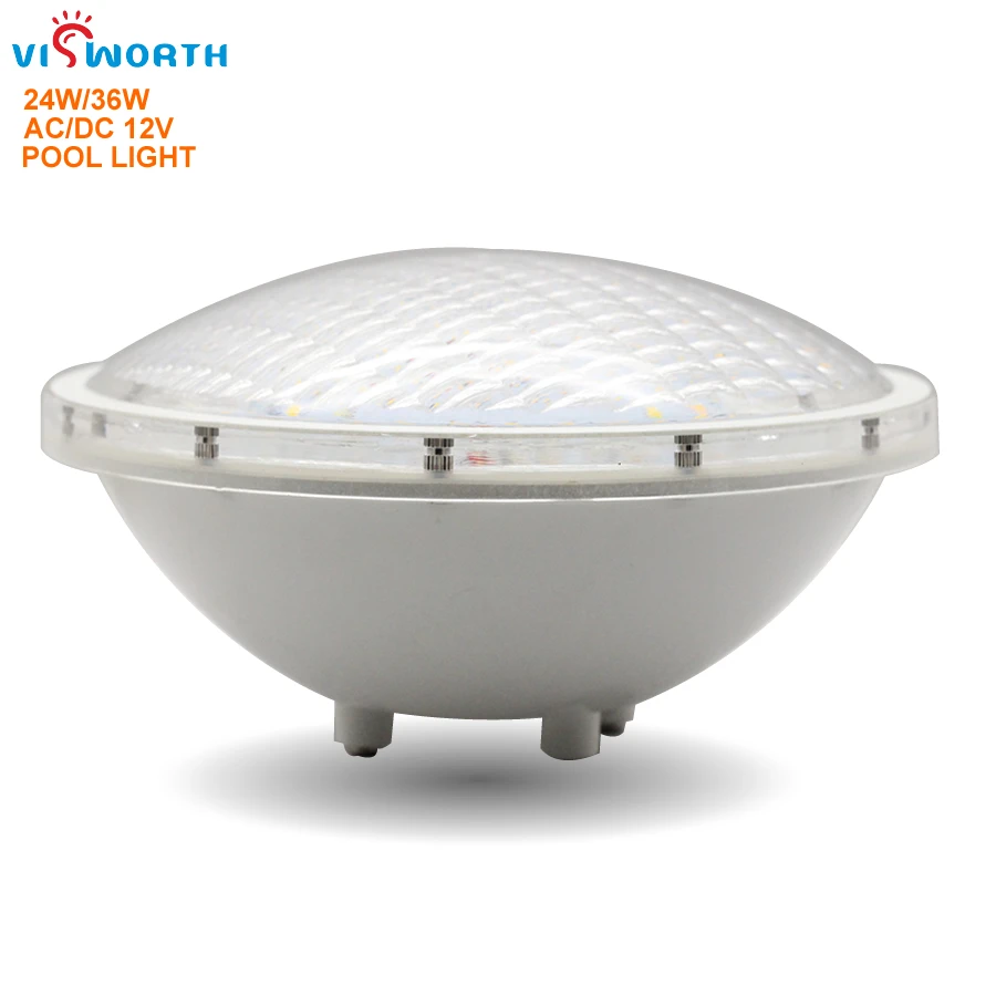 PAR56-luz de piscina de alta potencia, 24w, 36w, ip68, impermeable, para fuente, CA/CC, 12v, RGB + mando a distancia, foco para exteriores