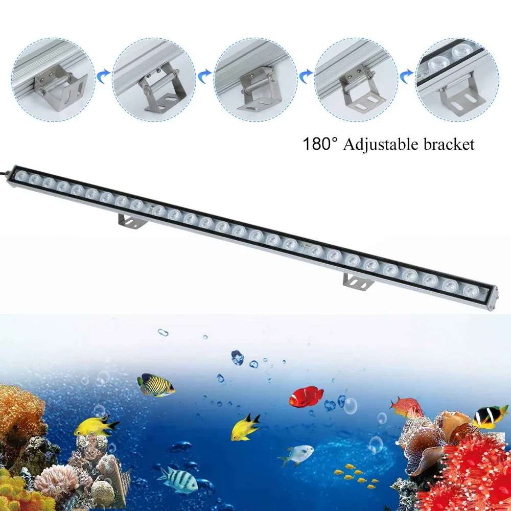 Imagem -03 - Led Luz do Aquário Luz do Aquário para Plantas de Peixes Coral Recife Luzes do Tanque de Peixes Lâmpada do Aquário Iluminação para Casa Aquário 54w 81 108