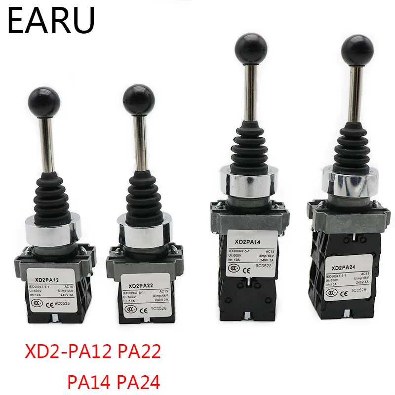 2NO 2 Position Latch XD2-PA12 PA14 Joystick Controller Spring Return Rotary Cross Toggle Switches Reset PA22 PA24 4NO 4 Position