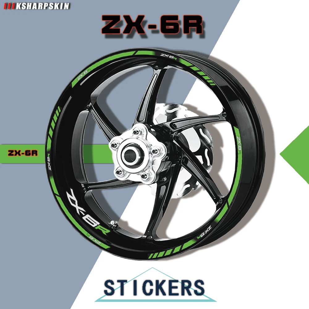 Calcomanías impermeables de alta calidad para modificación de llanta de rueda de motocicleta, pegatinas para KAWASAKI ZX-6R zx6r