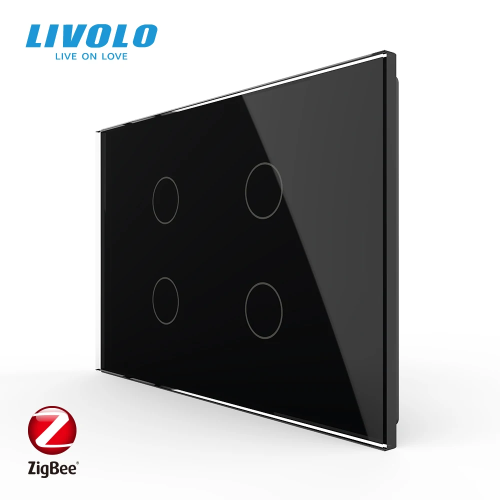 Imagem -04 - Livolo Padrão dos Eua Inteligente Wifi Zigbee Parede Toque Interruptor de Luz Controle App sem Fio Casa do Google Alexa Dispositivos de Voz Vl-c904z11