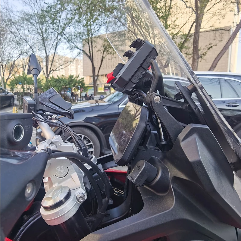 General New F750GS F850GS For BMW f750 gs f850 gs Stand Holder Phone Mobile Phone GPS Plate Bracket Phone Holder USB