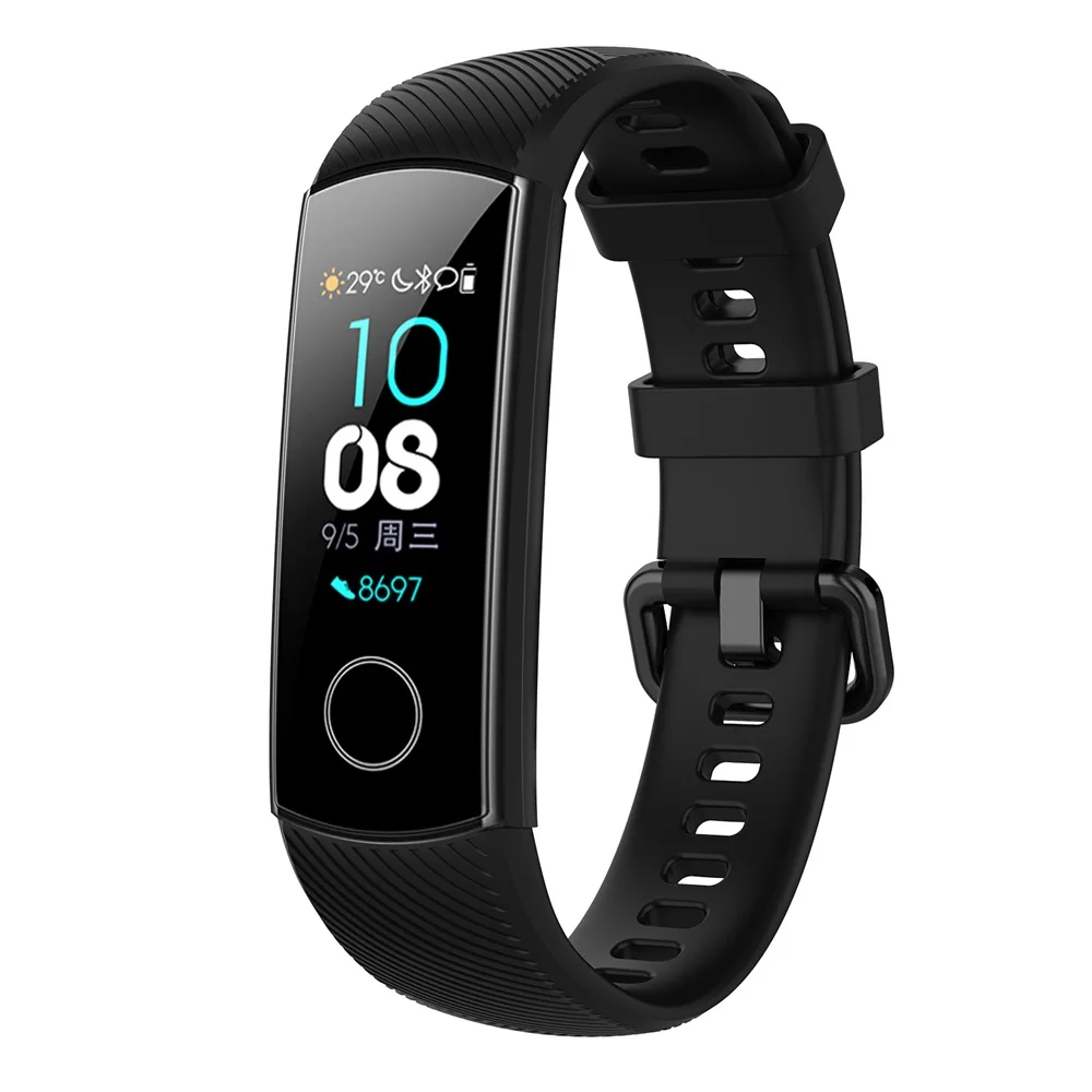 AKBNSTED Cho Huawei Honor Ban Nhạc 4 Đồng Hồ Thông Minh Smart Watch Mềm Dây Đeo Đồng Hồ Silicon Cho Huawei Honor Ban Nhạc 5 Thay Thế Nhiều Màu Sắc Dây Đeo Tay