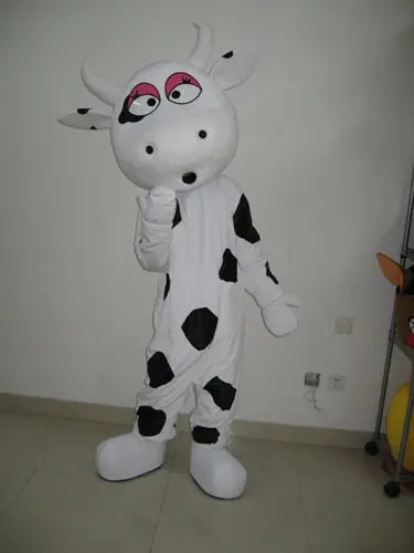 Nova versão a pequena vaca pontilhada mascote traje adulto festa de aniversário fantasia vestido halloween cosplay roupas natal