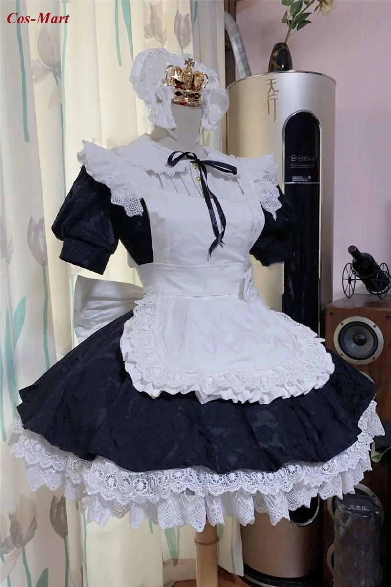 Cos-Mart Game Azur Lane HMS Queen Elizabeth Cosplay Costume Cute Maid Dress Ball Activity Party Role Play Clothing Custom-Make