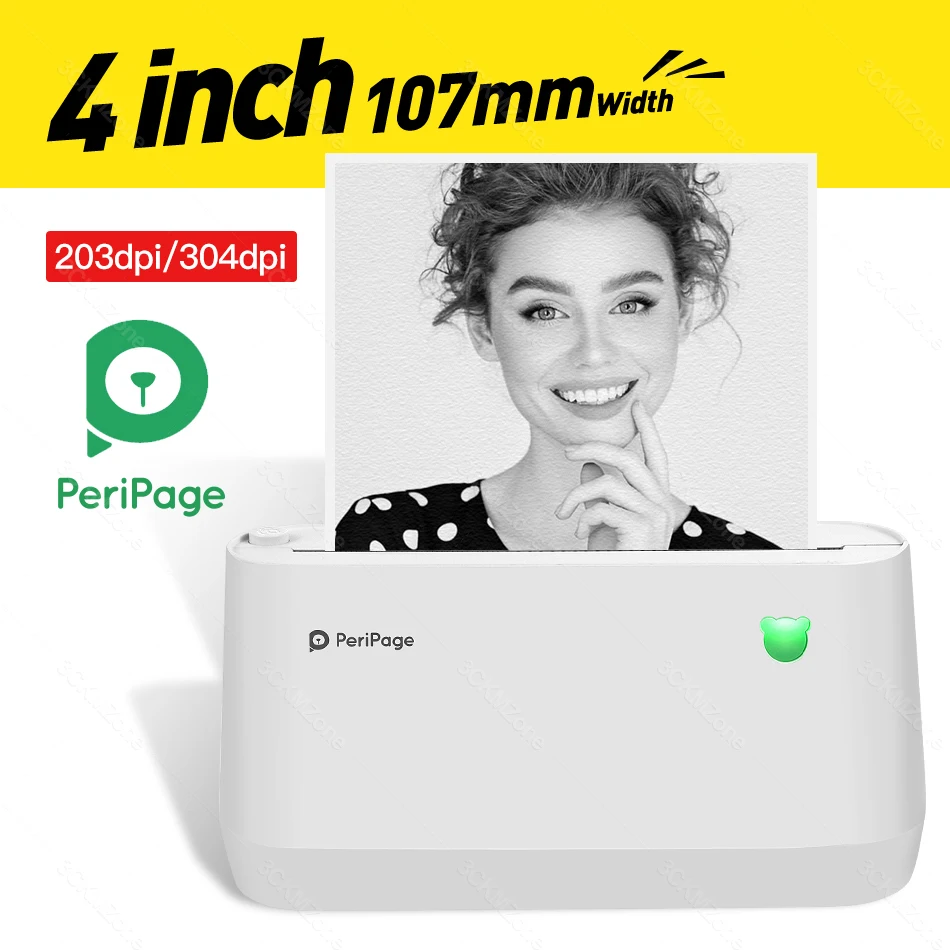 

PeriPage A9(s) Max 107mm Mini Pocket Photo Thermal Printer Portable Thermal Bluetooth Printer Mobile Android iOS Phone Windows