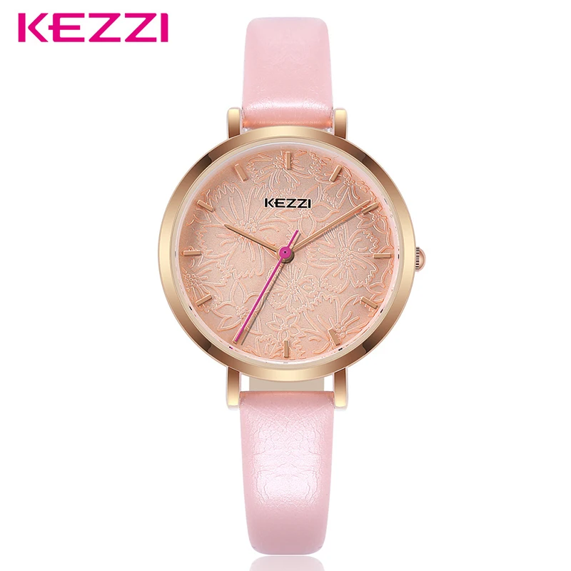 

Kezzi Brand Fashion Casual Women Watch Creative Flower Quartz Wristwatch Simple Waterproof Female Clock Relogio Feminino