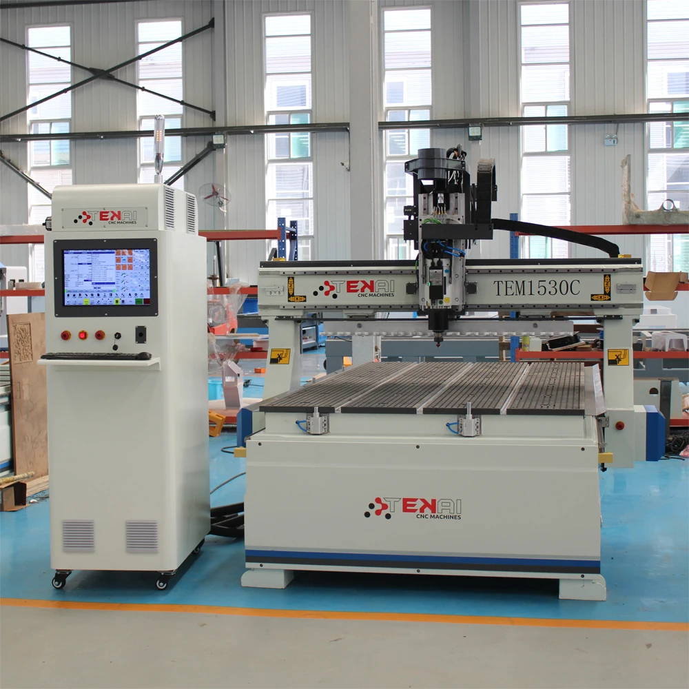 High Efficiency ATC CNC Wood Router Machine With Vacuum System And Dust Collector Engraver Drilling And Milling Machine