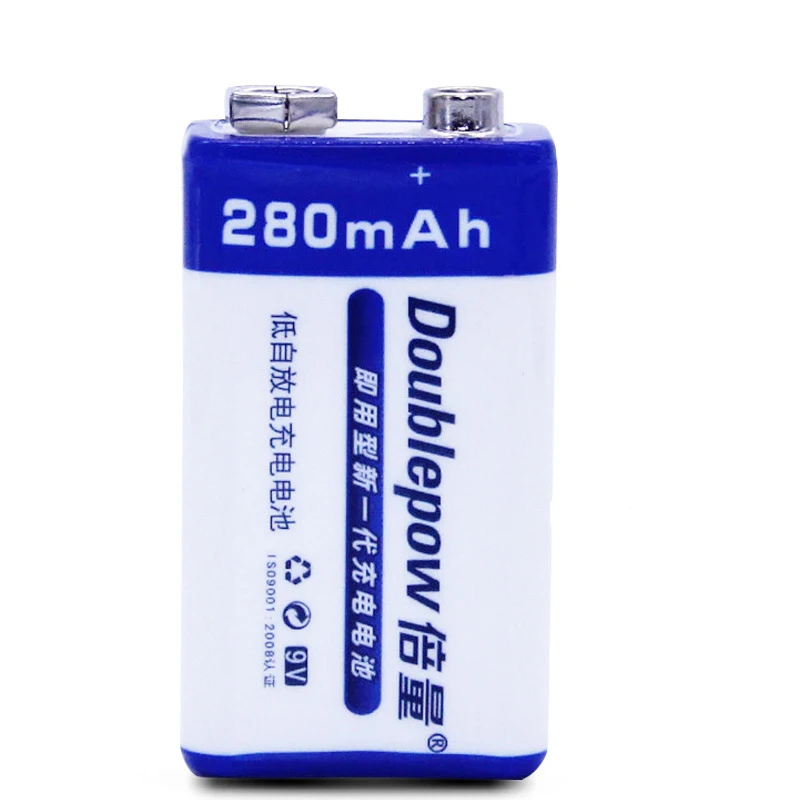 

9V 280mAh Rechargeable Battery Ni-MH Bateria for Wireless Microphone Instrument Multimeter Flashlight Rechargeable Batteries