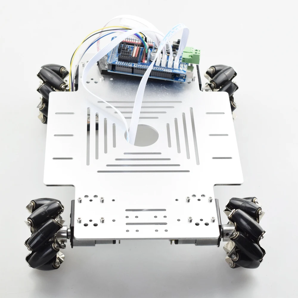 20kg Big Load Smart RC Mecanum Wheel Robot Car Chassis Kit Omni Platform with PS2 Mega2560 Controller for Arduino Project