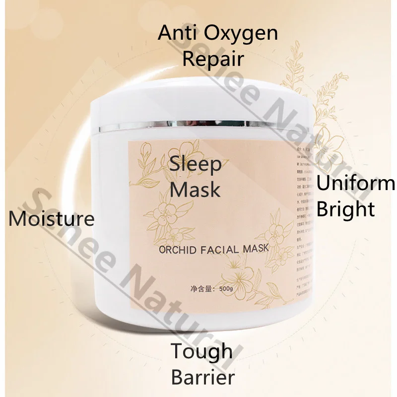 Luxury Orchid Sleeping Facial Mask Moisture Replenishment Antioxidant Brightening Anti-aging 500g Skin Care Mask Cream