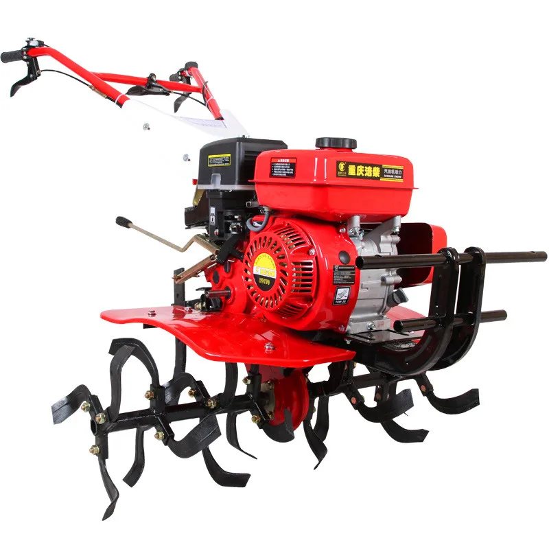 

7.5 Horsepower Small Tractor Trencher Soil Tillage Machine Rotary Tiller Gasoline Diesel Engine