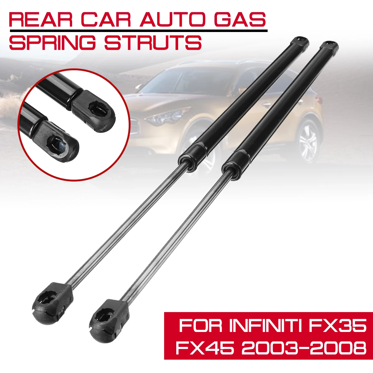 

For Infiniti FX35 FX45 2003-2008 Rear Trunk Tailgate Gas Spring Shock Lift Struts Strut Support Rod Arm Bars Bracket