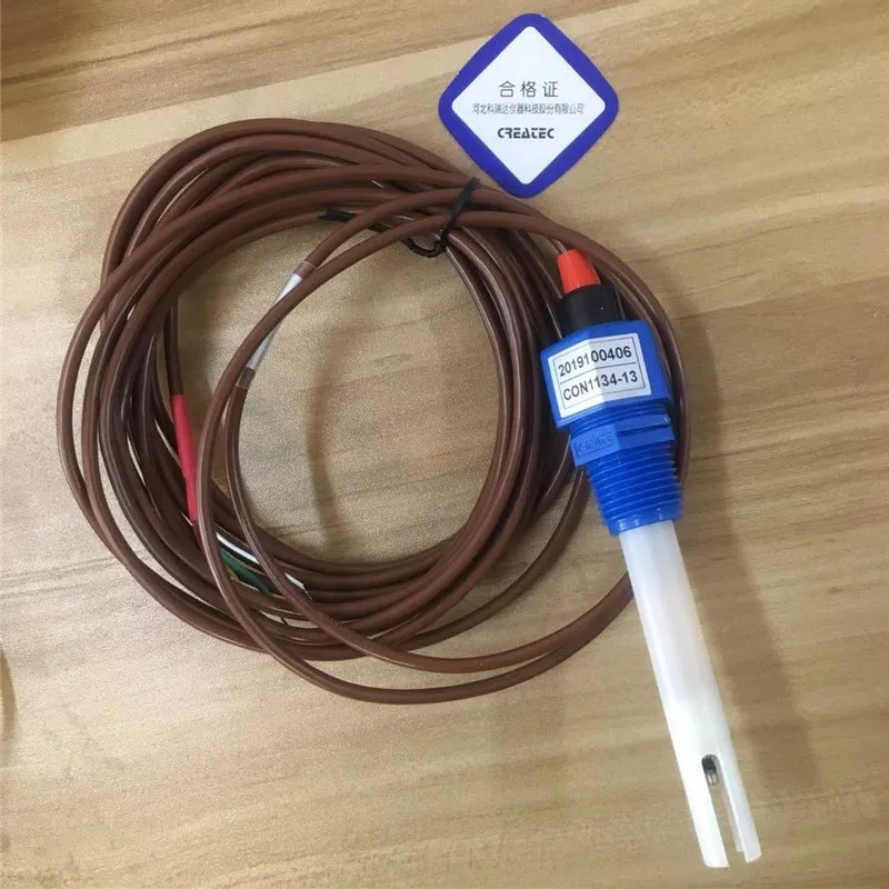 Industrial Online Conductivity Electrode probe sensor cell constant 1 with temperature compensation Plastic Shell 5m calbe BRAND